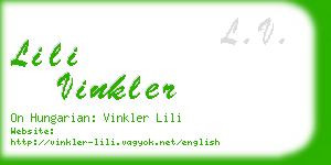 lili vinkler business card